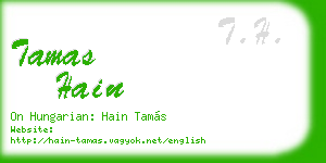 tamas hain business card